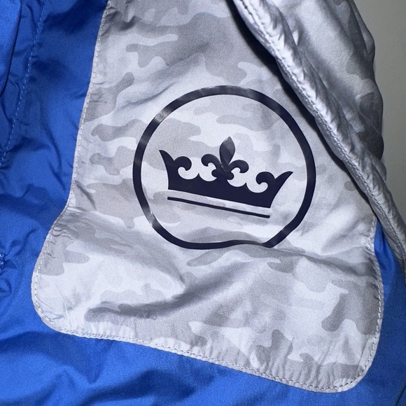 Peter Millar Crown Sport Quilted Vest Mens L Gray Camo Hyperlight Golf Full Zip - Picture 8 of 8